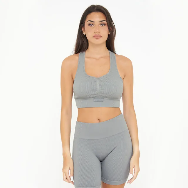 legea-iconic-top-fitness-donna-crop-costine-piombo-m image 1