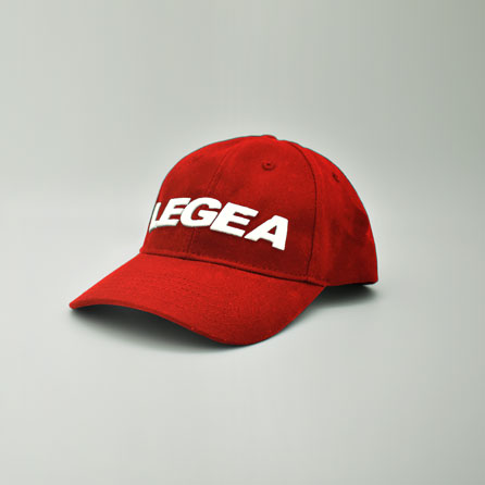 legea-plata-cappellino-in-cotone-con-visiera-rosso image 1