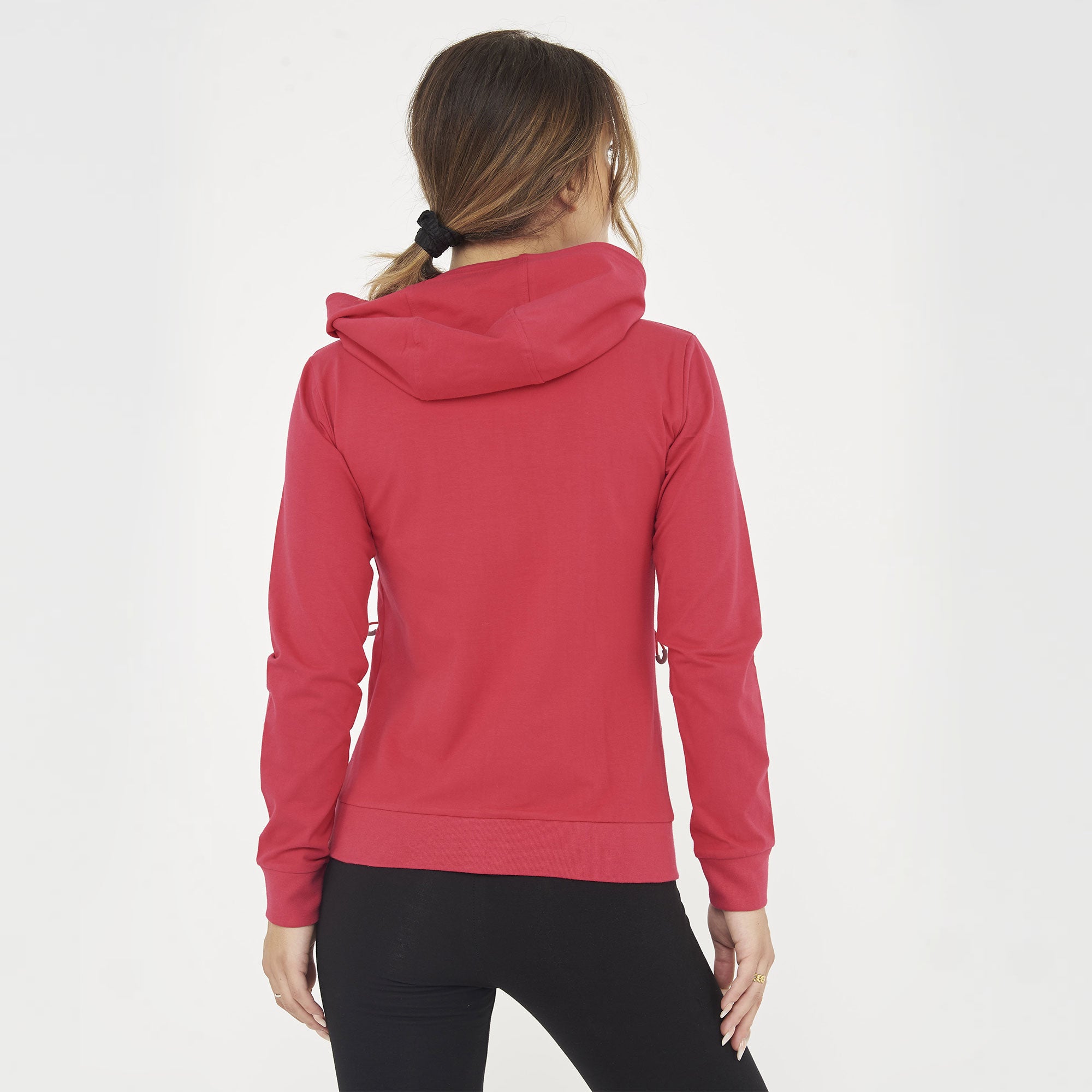 legea-layca-felpa-leggera-con-zip-e-cappuccio-amarena-l image 2