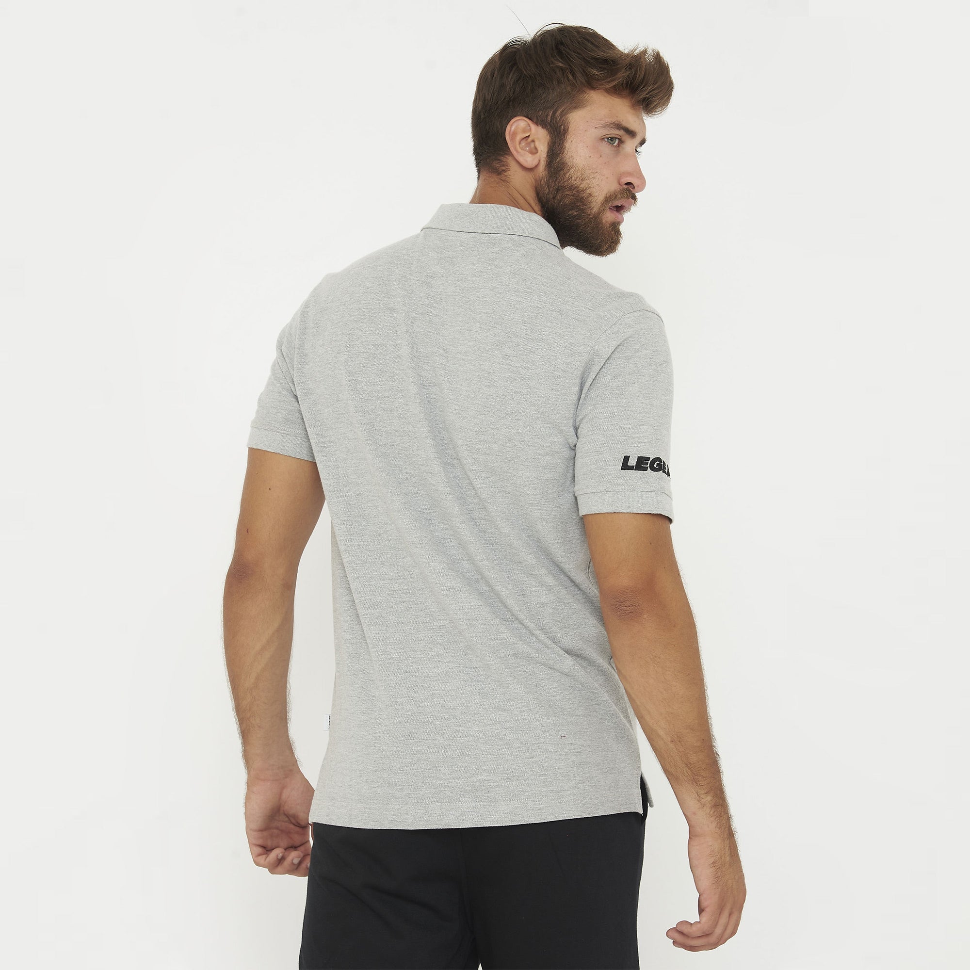 legea-ariete-polo-in-cotone-grigio-xl image 2