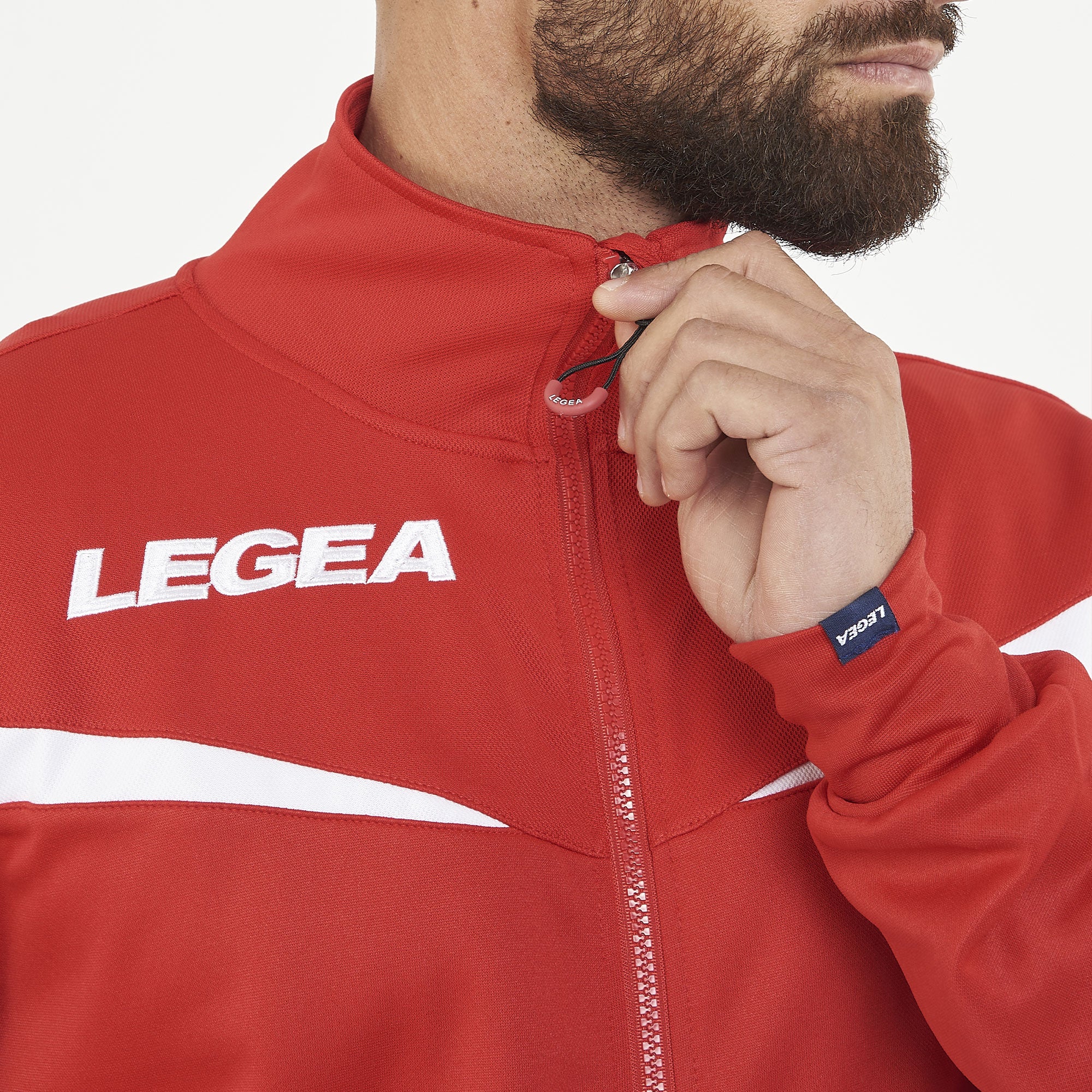 legea-giacca-sportiva-mosca-con-zip-rosso-l image 3