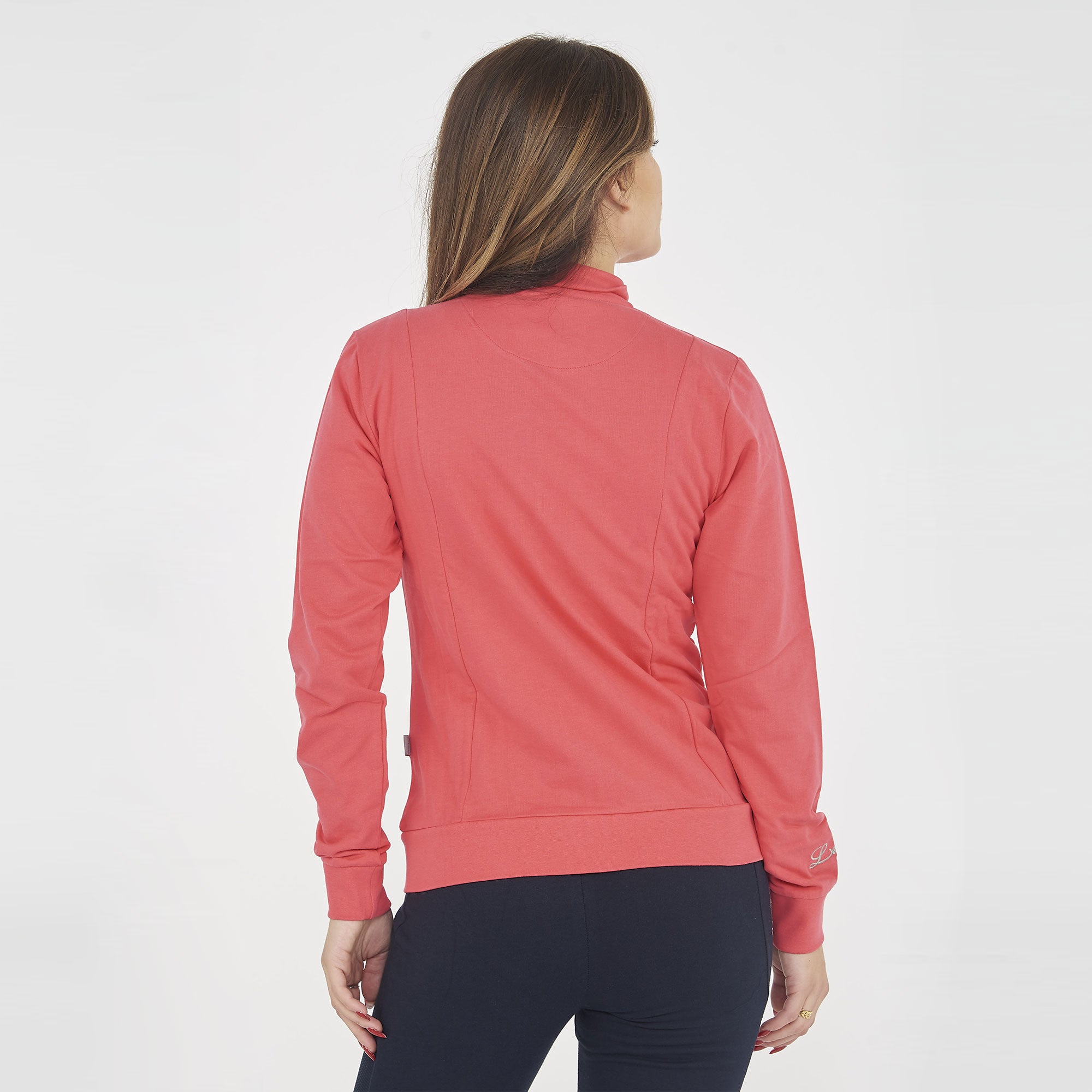 legea-ridaka-felpa-leggera-con-zip-e-cappuccio-amarena-xs image 3