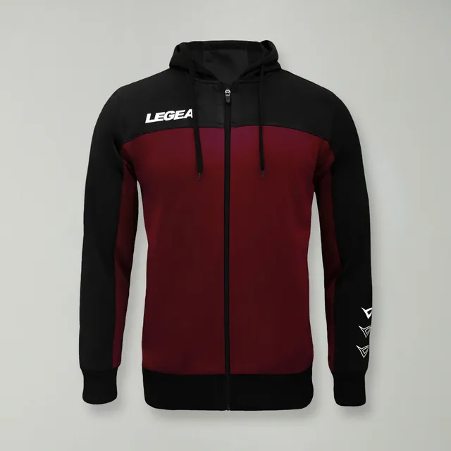 legea-giacca-sportiva-con-zip-flex-nero-granata-l image 1