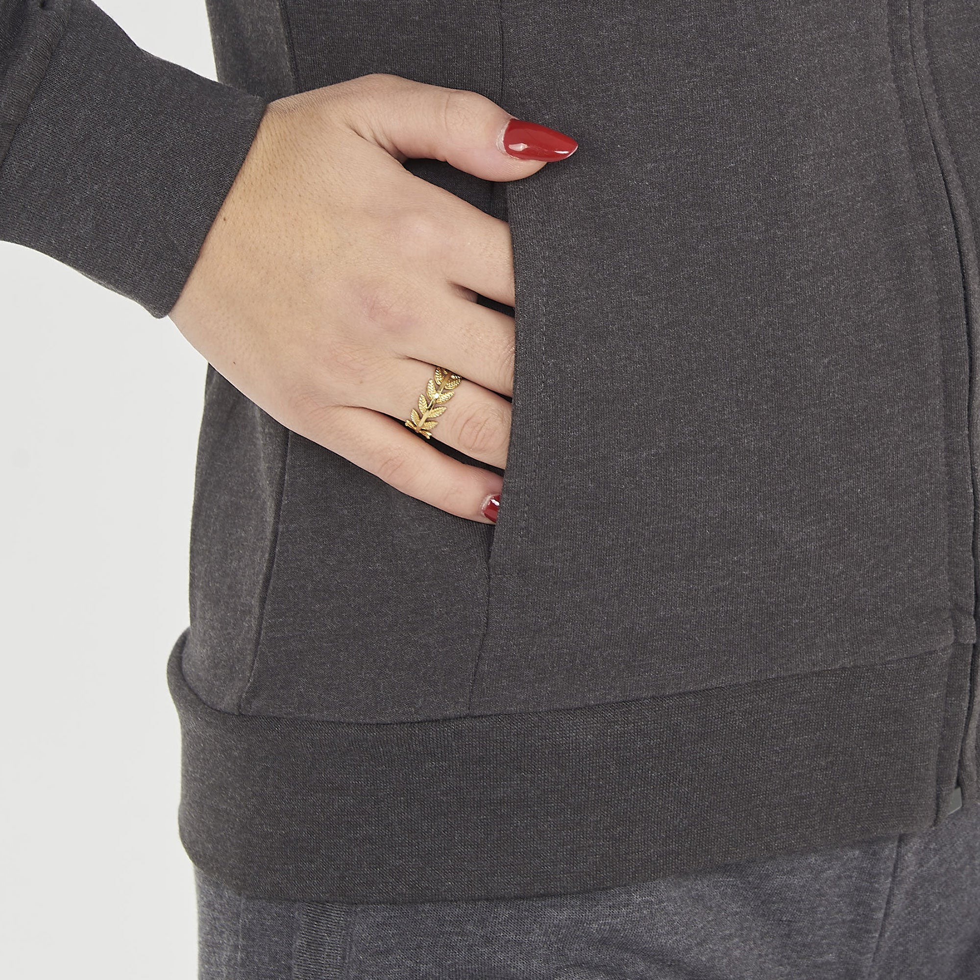 legea-felpa-sportiva-ridaka-con-cappuccio-e-zip-grigio-melange-xs image 5