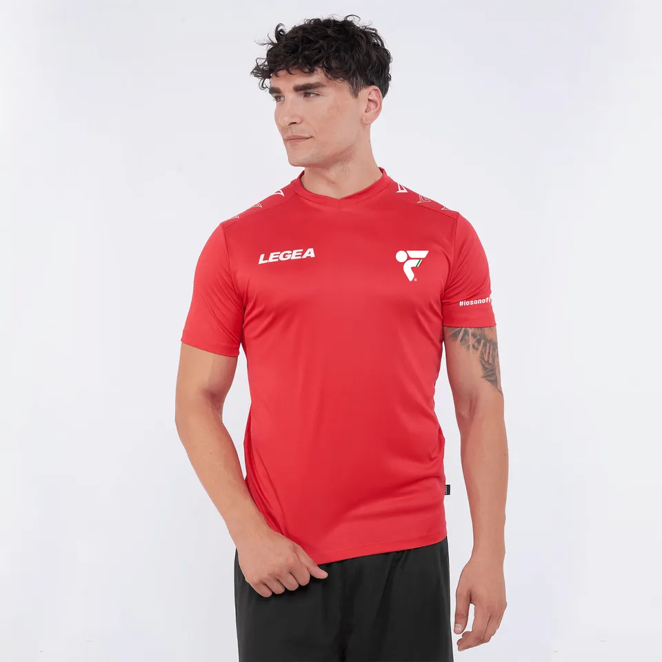 legea-baviera-fitav-maglia-calcio-in-poliestere-rossa image 1