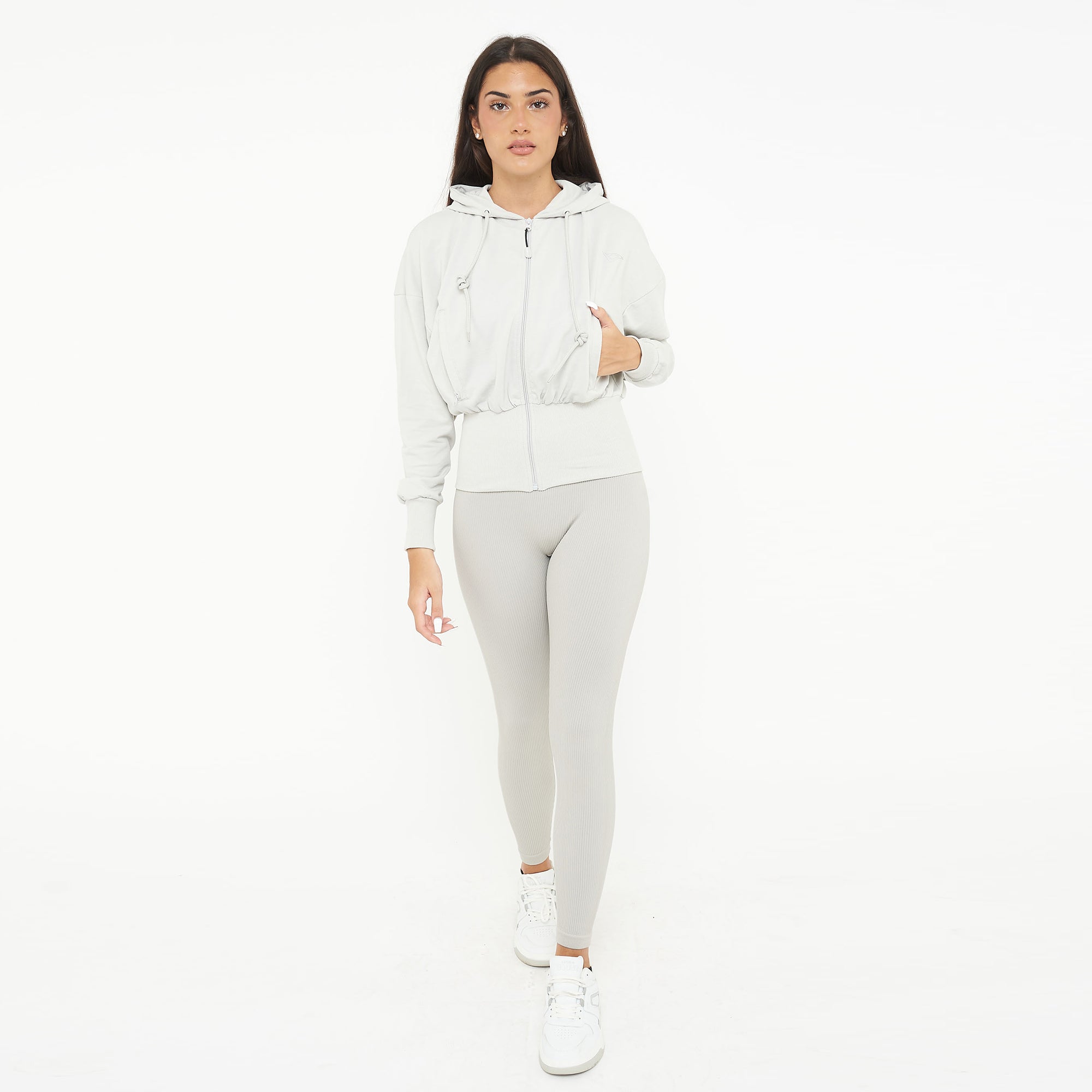 legea-trixy-giacca-crop-in-cotone-con-zip-e-cappuccio-grigio-chiaro-l image 7