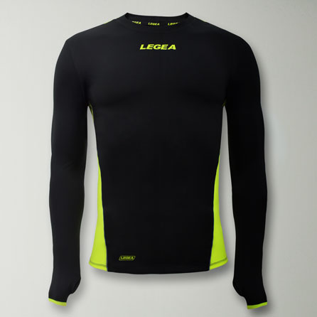 legea-act-sleeves-antic-maglia-termica-con-passapollice-nero-giallo-fluo-l image 1