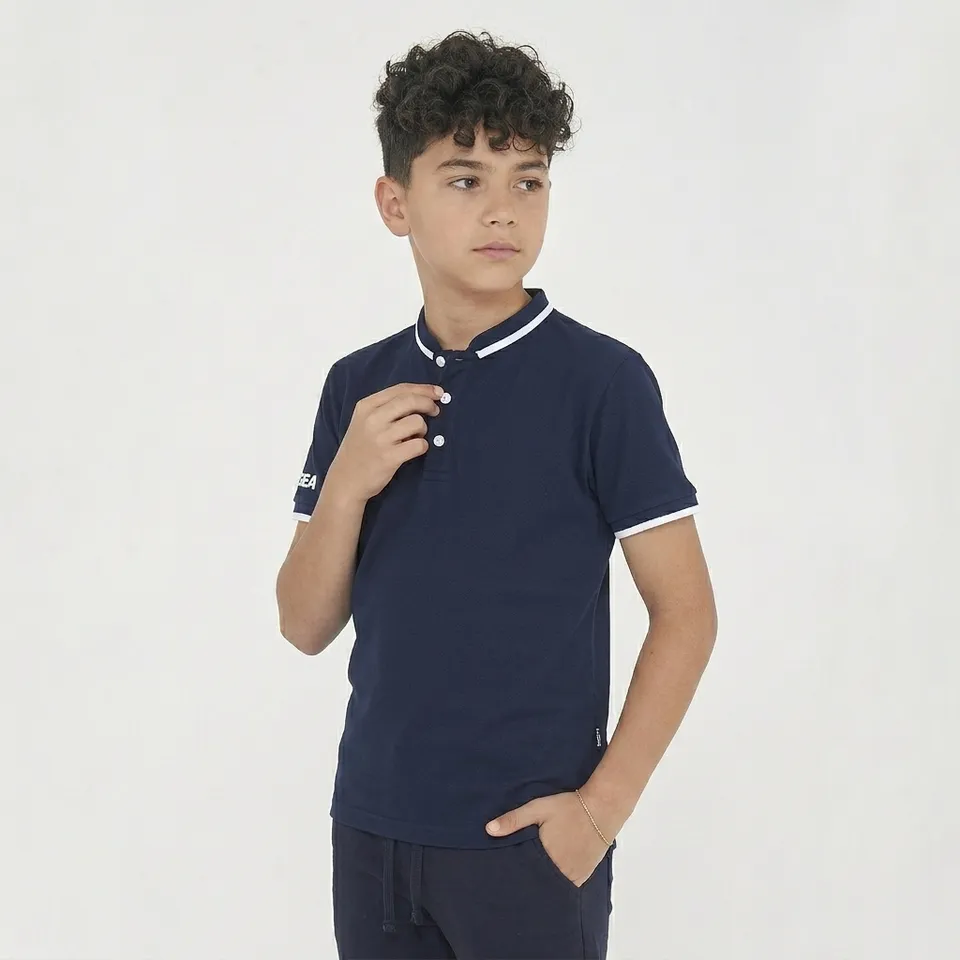 legea-dacca-polo-maniche-corte-cotone-blu-bianco-xs image 1