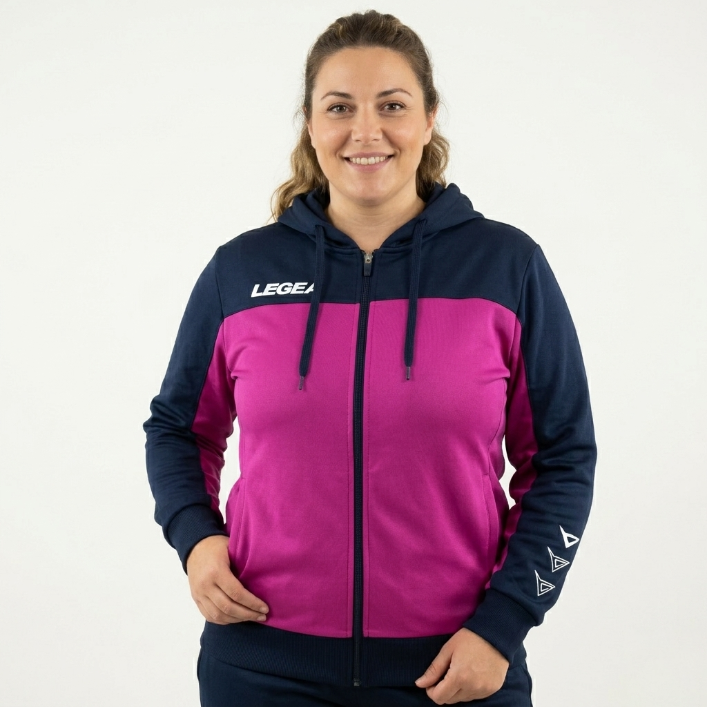 legea-flex-felpa-sportiva-con-zip-e-cappuccio-oversize-blu-fucsia-3xl image 1