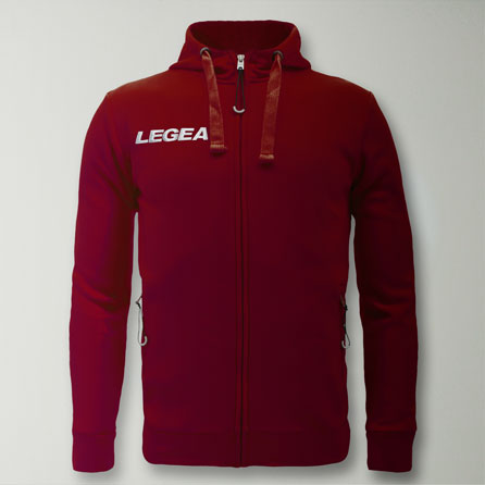 legea-sarajevo-junior-felpa-con-zip-e-cappuccio-granata-3xs image 1