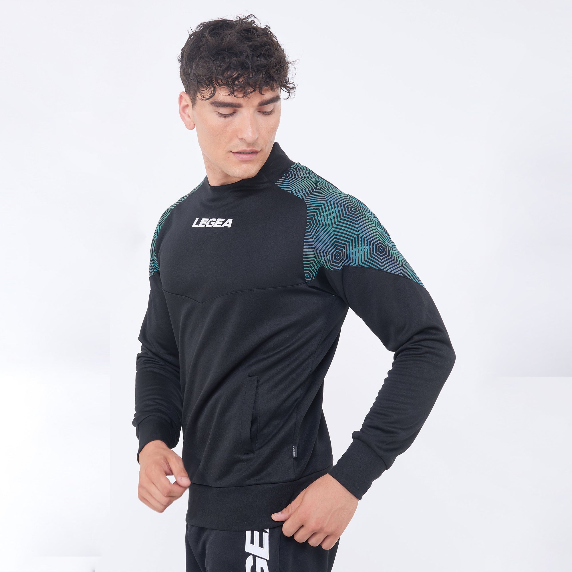 legea-giacca-con-zip-petra-nero-verde-tiffany-m image 2