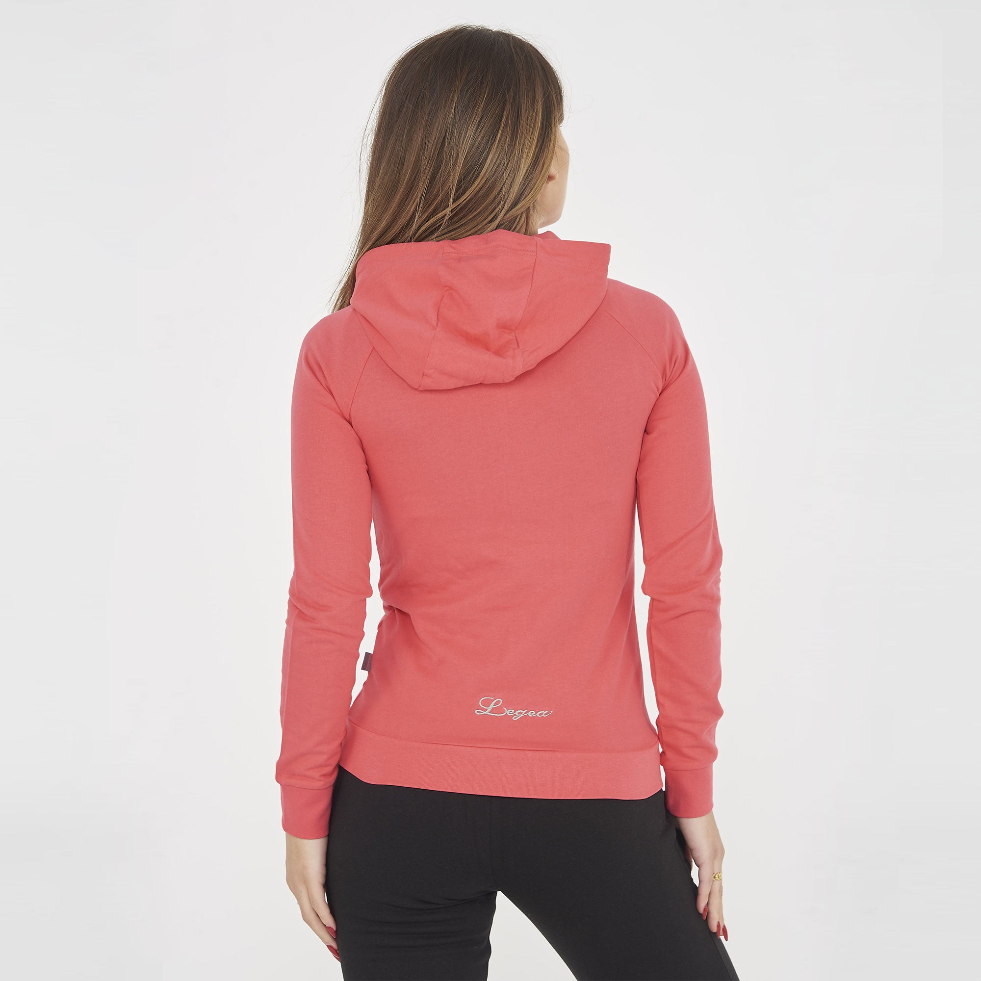 legea-felpa-dair-con-zip-e-cappuccio-amarena-donna image 2
