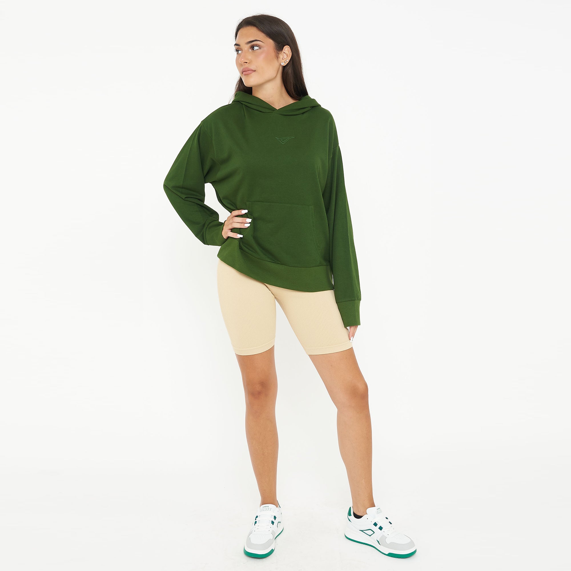 legea-felpa-unisex-con-cappuccio-f-boxy-verde-militare-m image 7