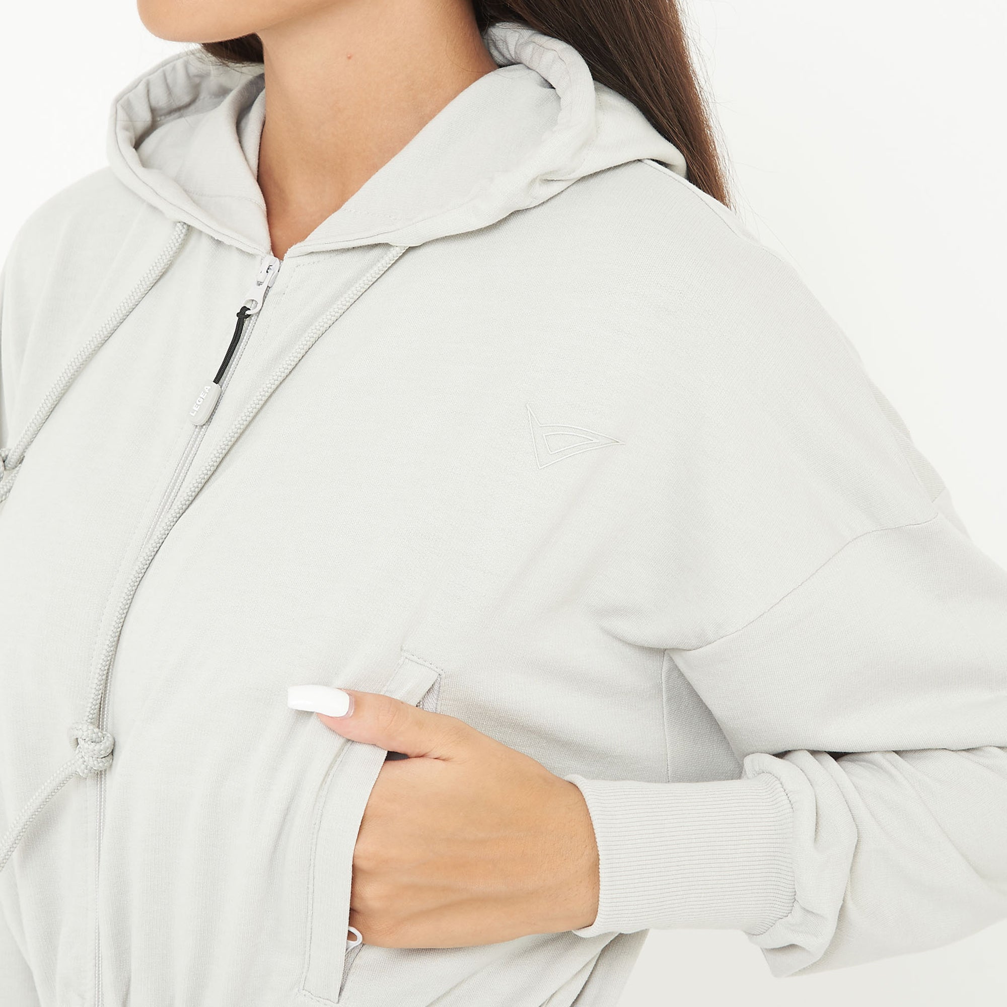 legea-trixy-giacca-crop-in-cotone-con-zip-e-cappuccio-grigio-chiaro-l image 3