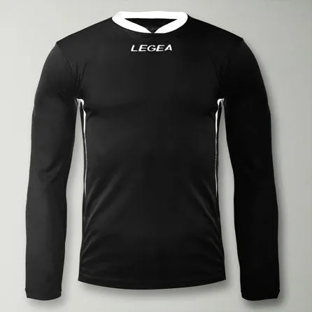 legea-dusseldorf-maglia-calcio-maniche-lunghe-nero-bianco-xl image 1