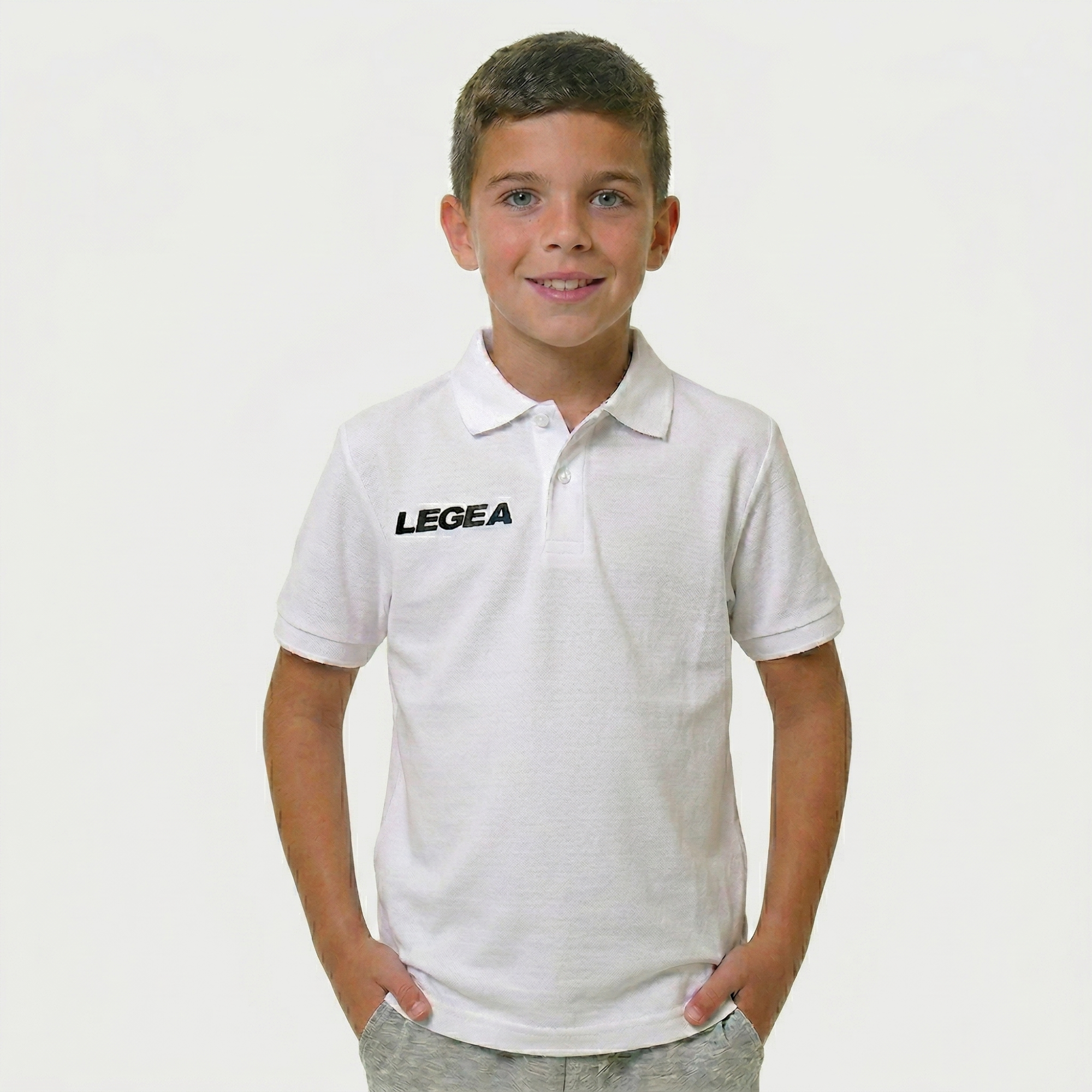 legea-polo-sud-gold-polo-bambino-cotone-maniche-corte-bianco-4xs image 1
