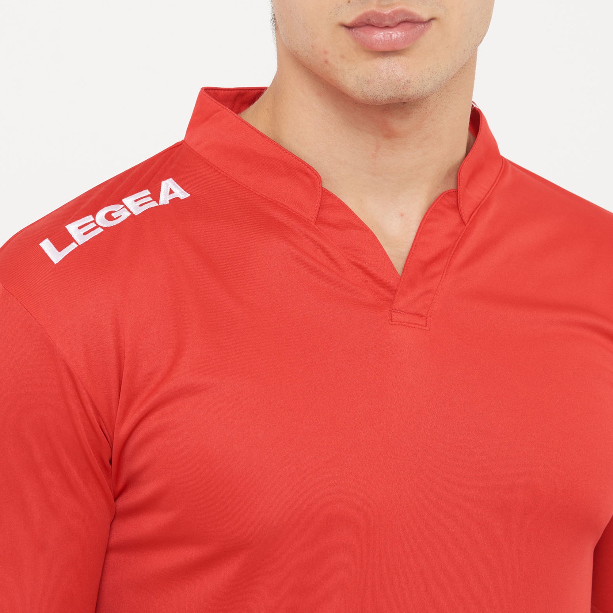 legea-ajaccio-maglia-da-calcio-con-colletto-rosso-xs image 3