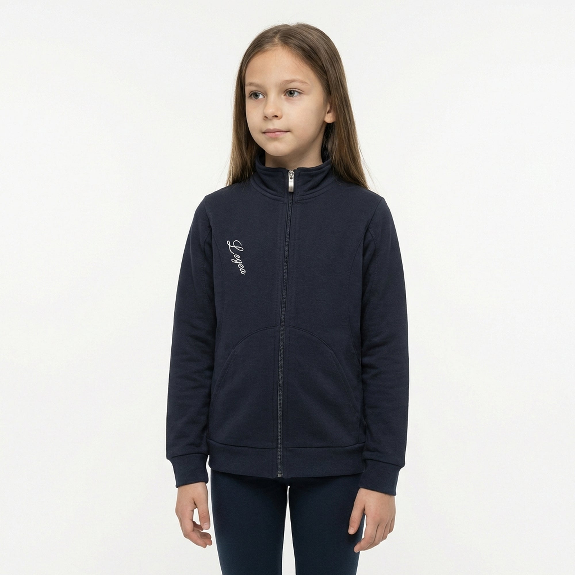 legea-karida-felpa-con-zip-in-cotone-blu-xs image 1