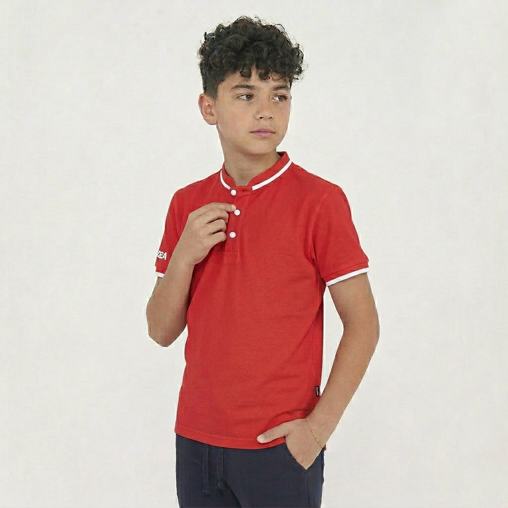 legea-dacca-polo-cotone-manica-corta-rosso-bianco-3xs image 1