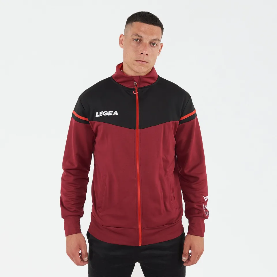 legea-giacca-sportiva-sender-con-zip-granata-nero-s image 1