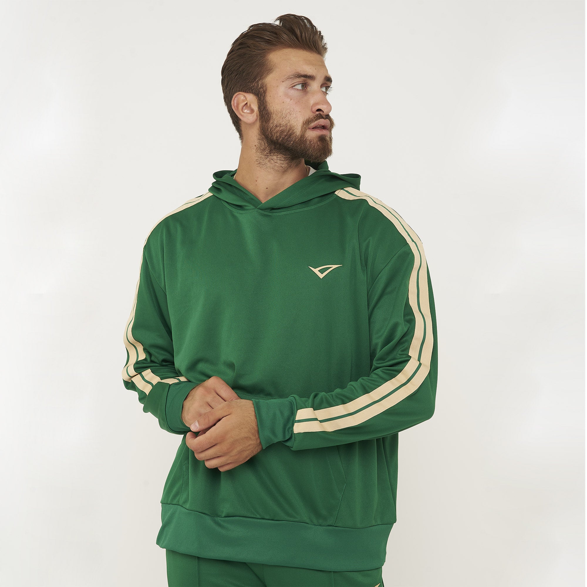 legea-felpa-space-con-cappuccio-senza-zip-verde-militare-l image 1