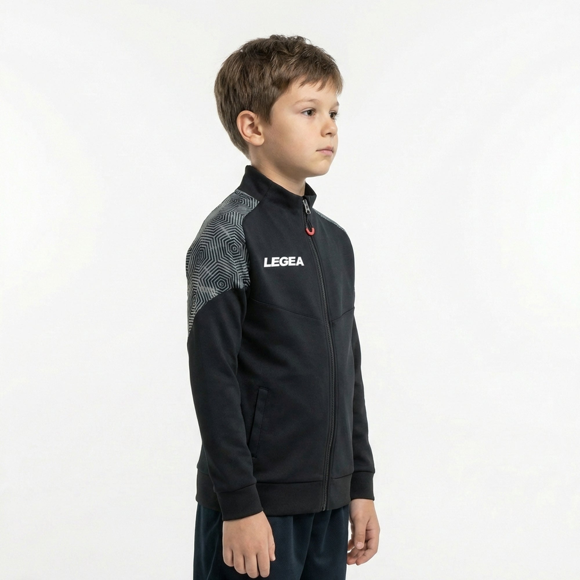 legea-manila-giacca-con-zip-running-nero-verde-tiffany-3xs image 3