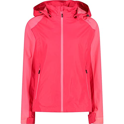cmp-knit-tech-m-lange-giacca-pile-bambina-con-cappuccio-gloss-fragola-taglia-140 image 4