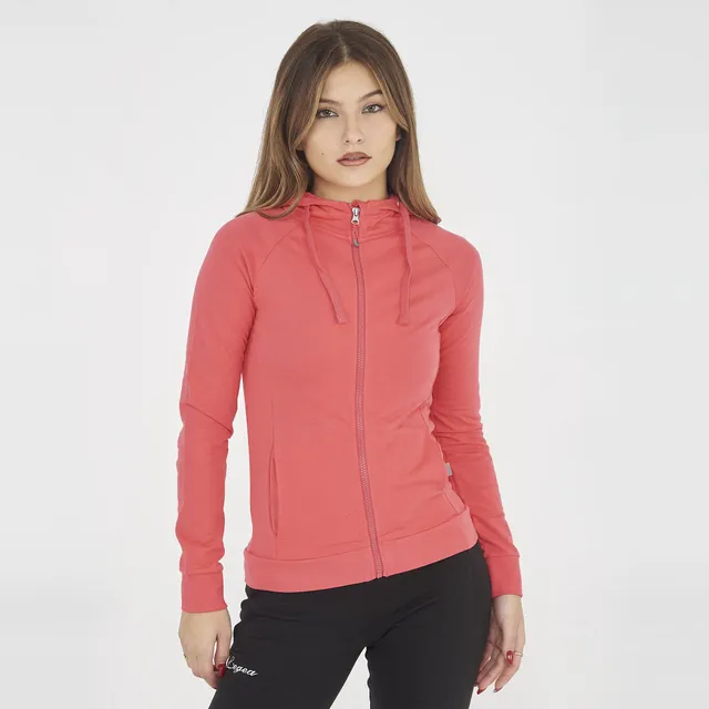 legea-felpa-donna-dair-con-zip-e-cappuccio-amarena-xl image 1