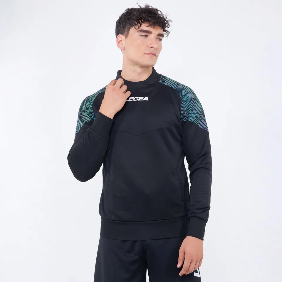 legea-giacca-con-zip-petra-nero-verde-tiffany-m image 1