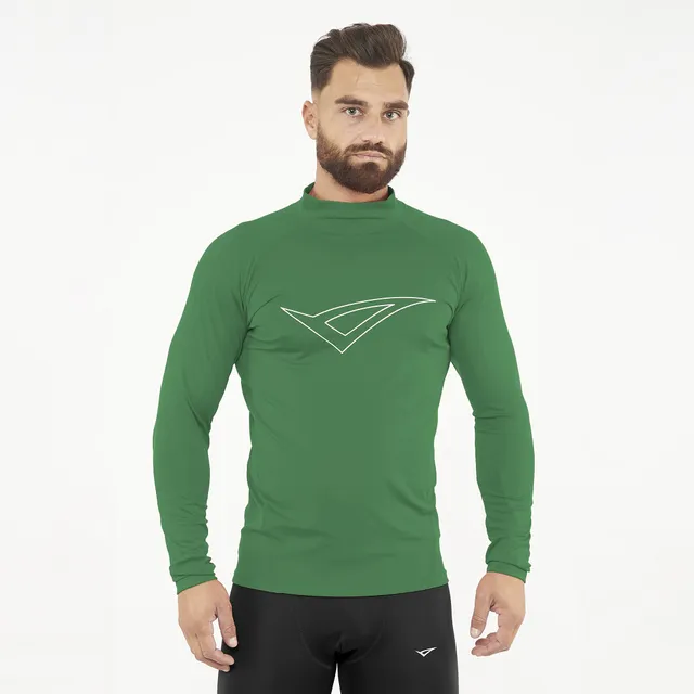 legea-ironboy-long-maglia-termica-allenamento-mezzo-collo-verde-m-l image 1
