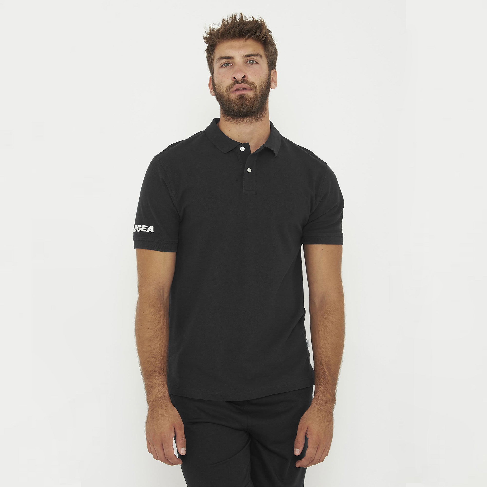 legea-ariete-polo-in-cotone-nero-m image 1