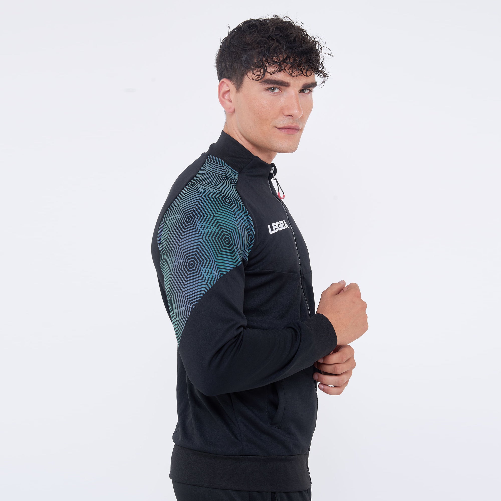legea-giacca-con-zip-manila-nero-verde-tiffany-s image 3