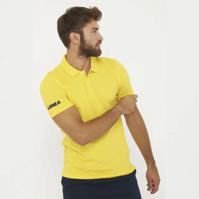legea-ariete-polo-in-cotone-giallo-l image 1