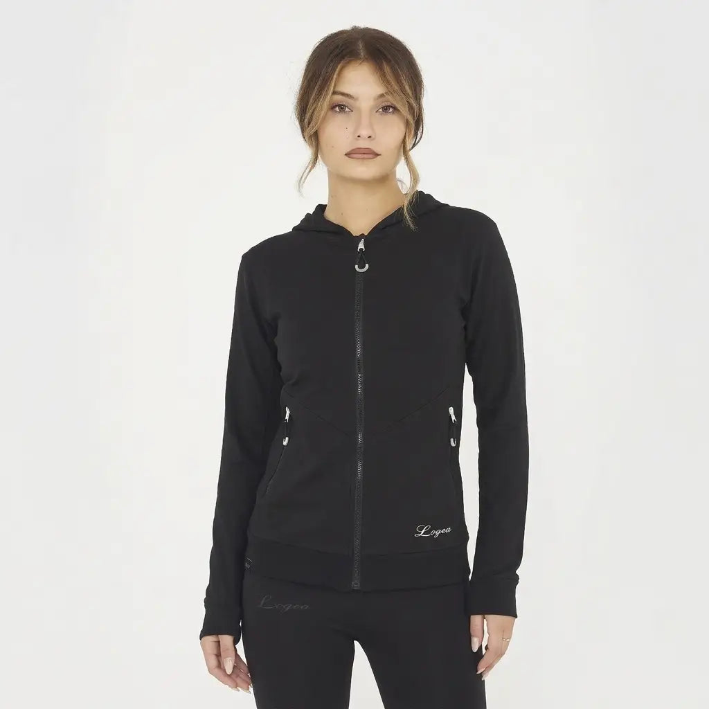legea-layca-felpa-leggera-con-zip-e-cappuccio-nero-s image 1