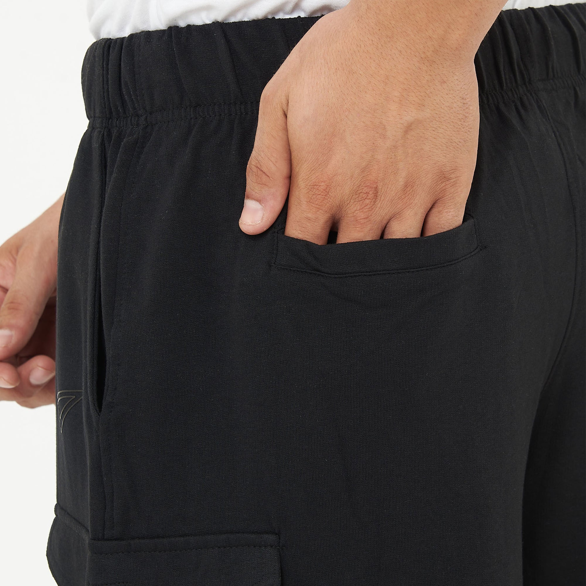 legea-f9-pantaloncini-cargo-in-french-terry-nero-m image 4