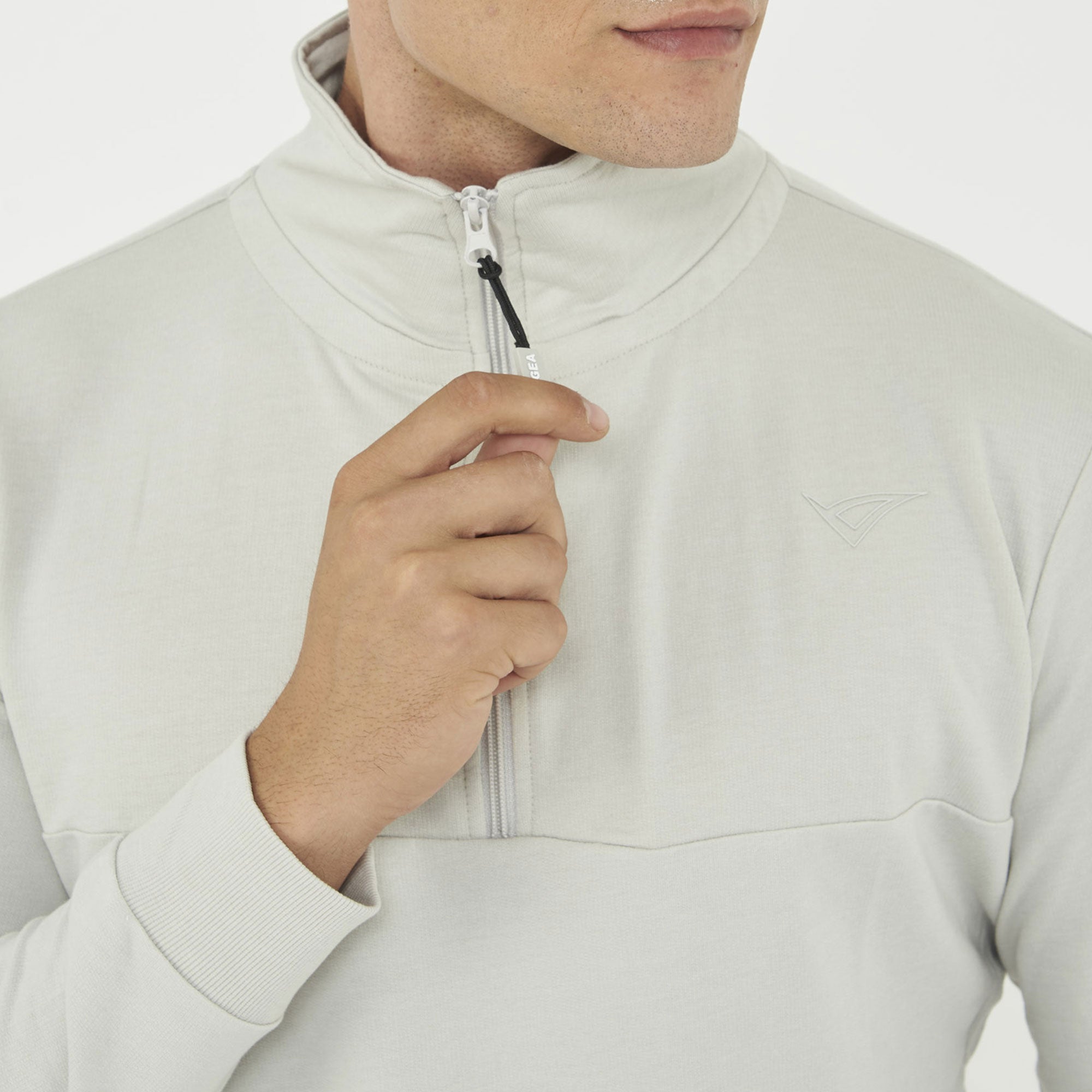 legea-f-club-felpa-con-mezza-zip-grigio-chiaro-xl image 3