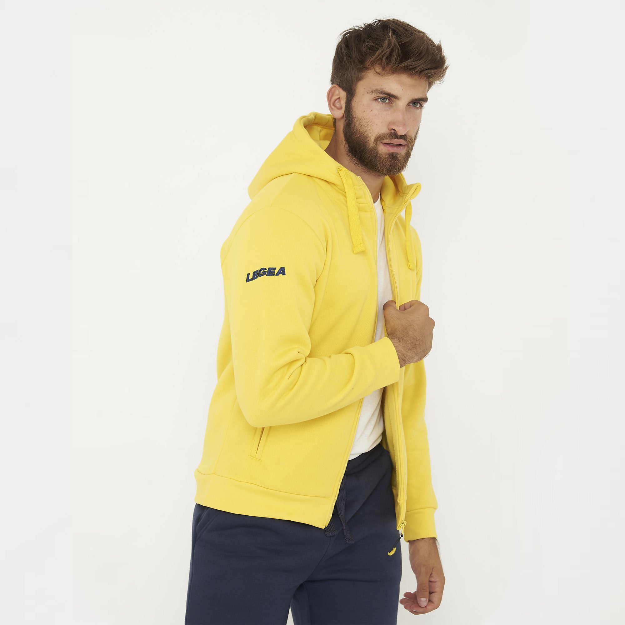 legea-sarajevo-felpa-con-cappuccio-e-zip-giallo-s image 3