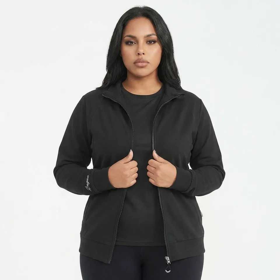 legea-adara-felpa-con-zip-e-cappuccio-nero-3xl-oversize image 1