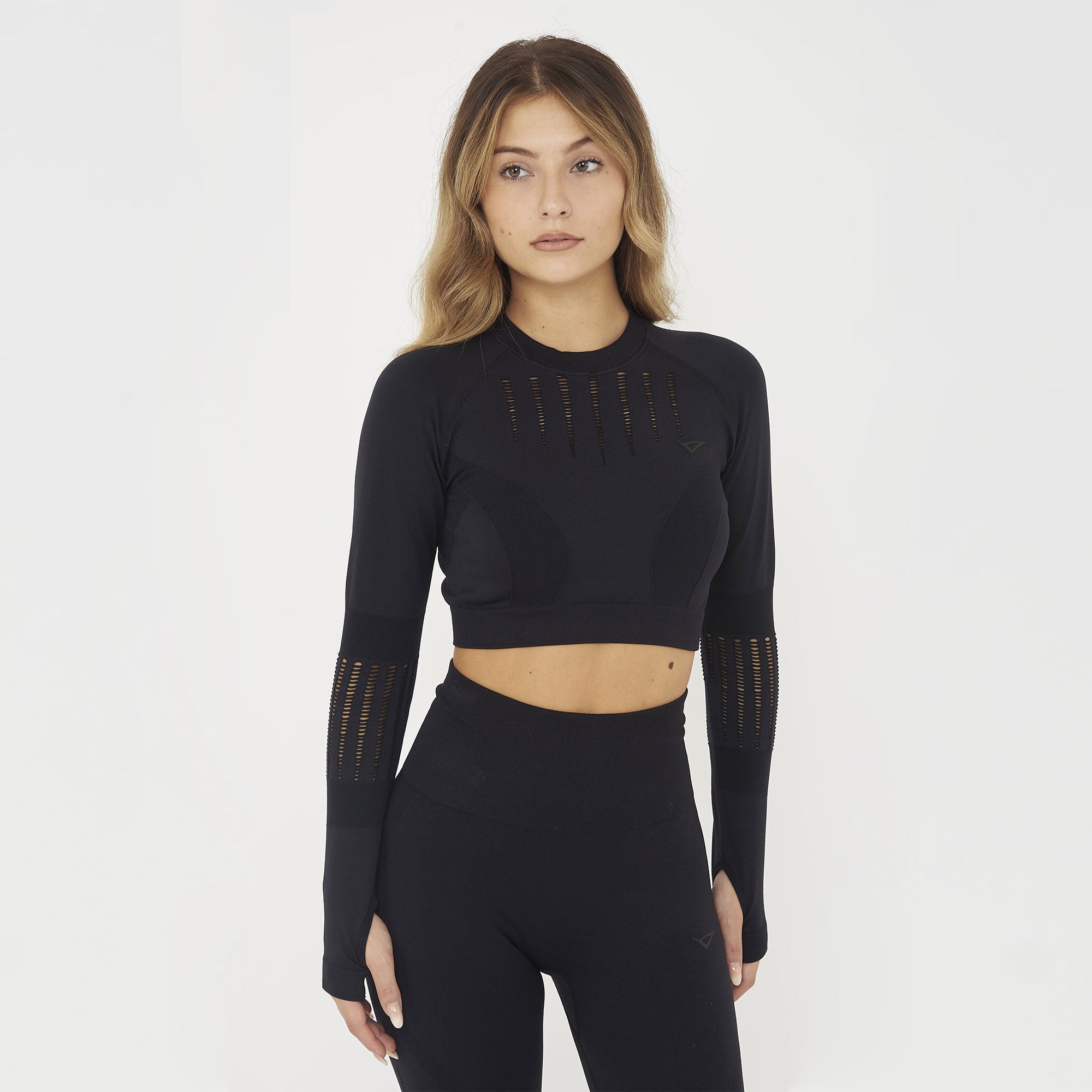 legea-rue-maglia-crop-maniche-lunghe-con-passapollice-nero-s image 1