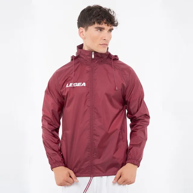 legea-italia-rain-jacket-giacca-antipioggia-running-granata-m image 1