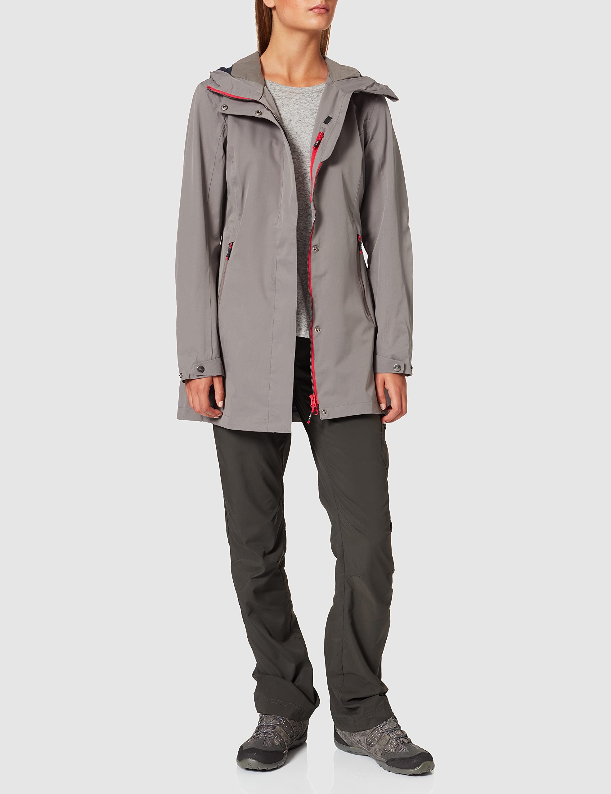 cmp-rigel-giacca-lunga-elasticizzata-donna-con-cappuccio-fisso image 2