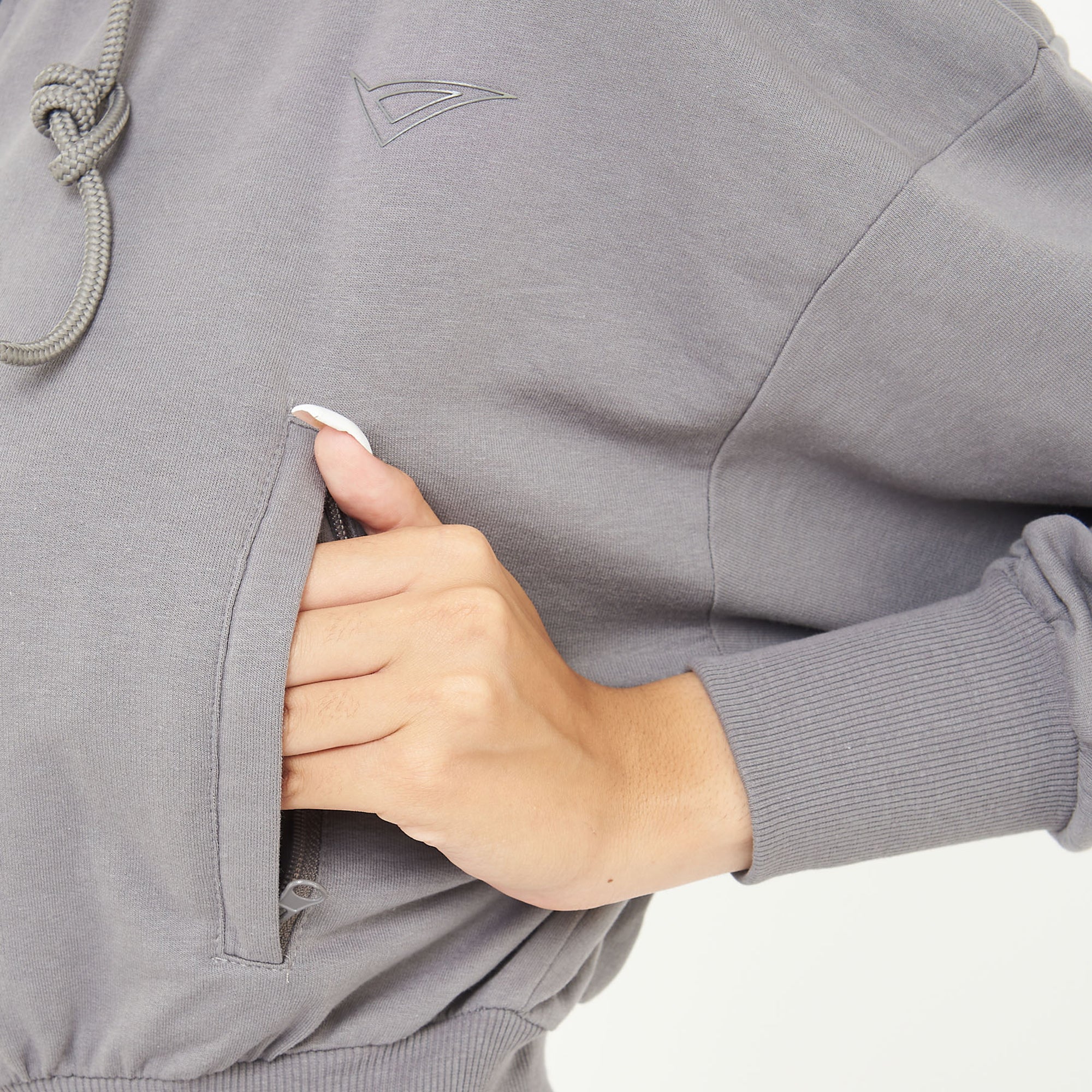 legea-trixy-giacca-crop-in-cotone-con-zip-e-cappuccio-grigio-scuro-l image 4