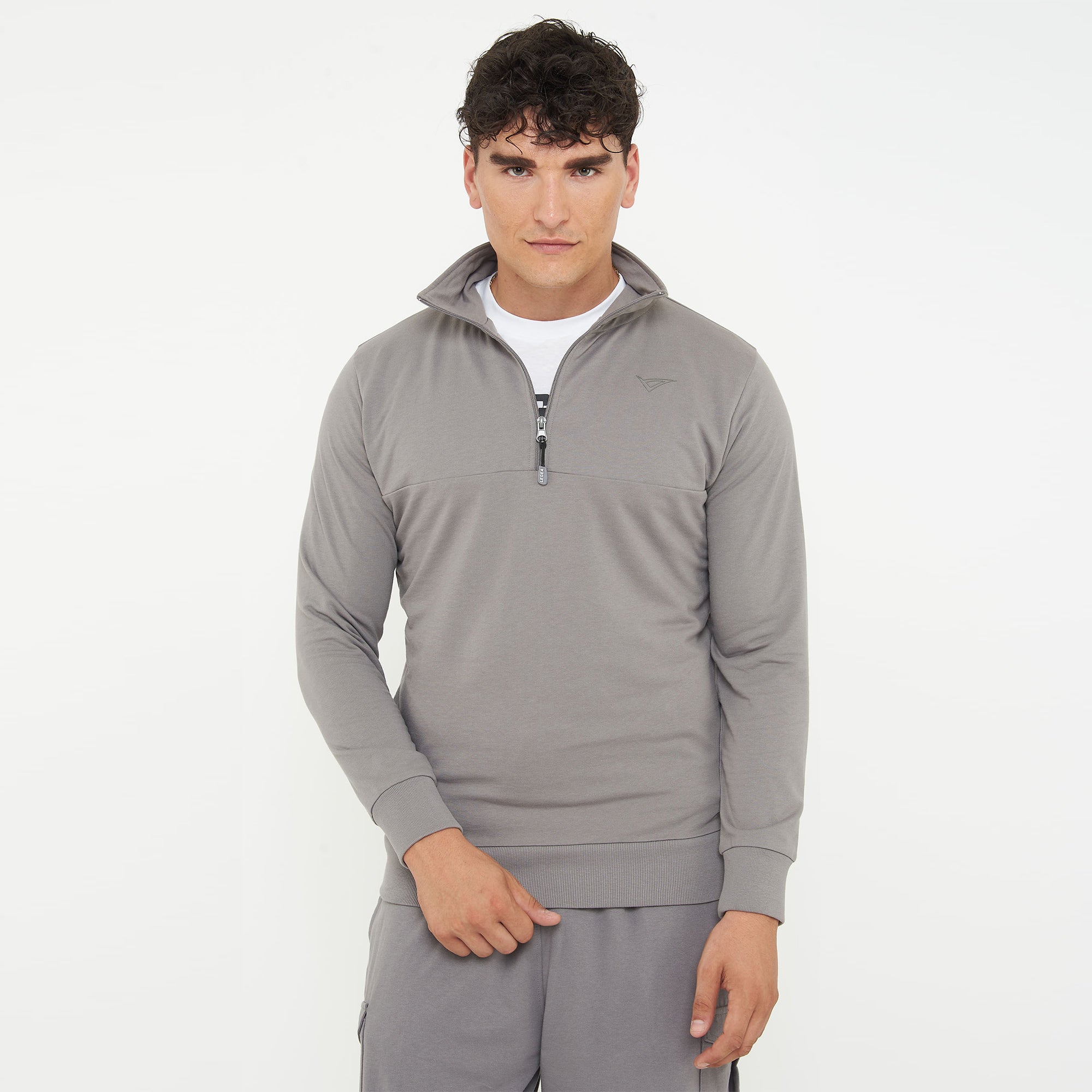 legea-felpa-f-club-mezza-zip-grigio-scuro-2xl image 1