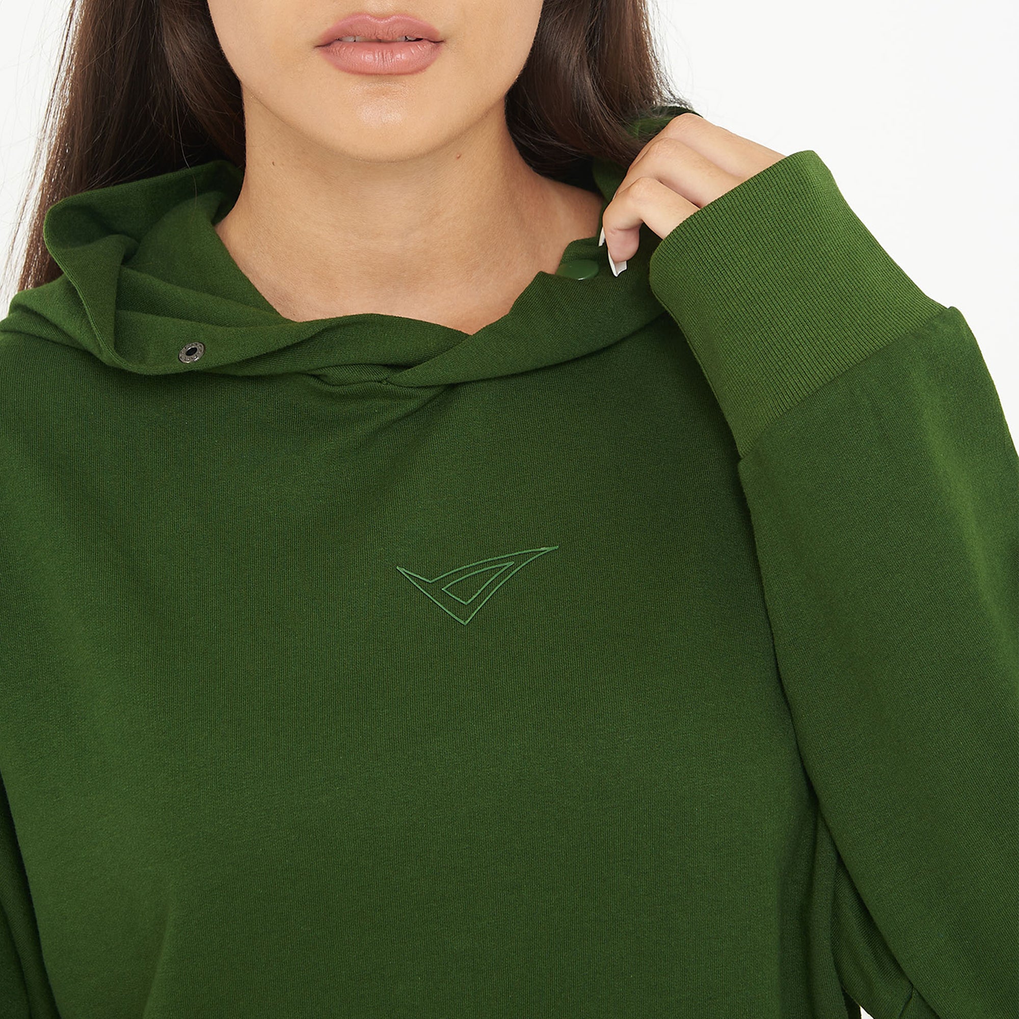 legea-felpa-unisex-con-cappuccio-f-boxy-verde-militare-s image 3