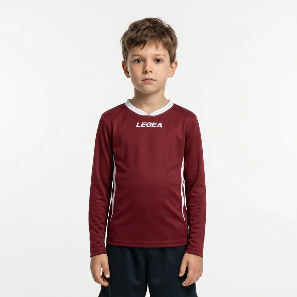 legea-dusseldorf-maglia-da-calcio-a-maniche-lunghe-granata-bianco-3xs image 1