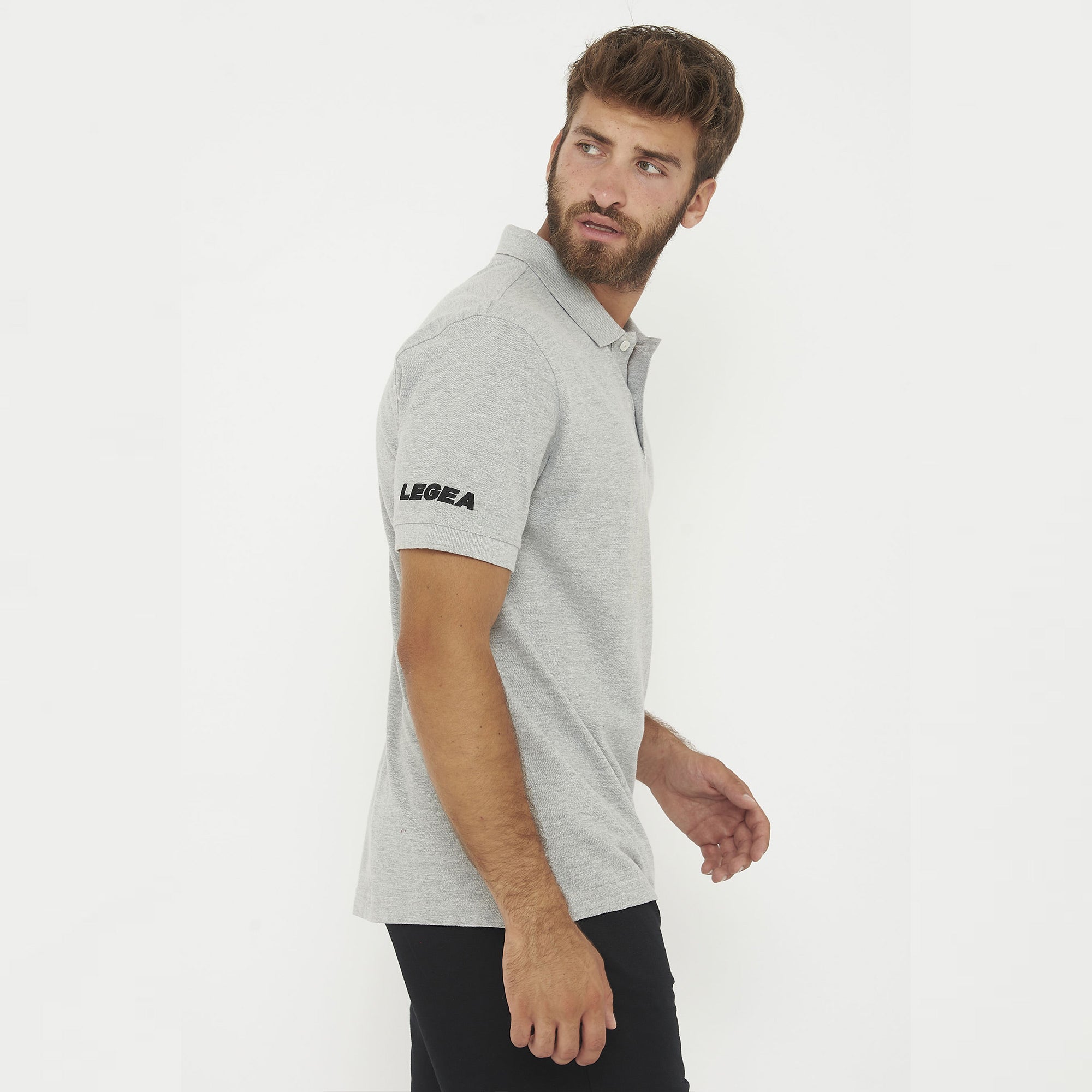 legea-ariete-polo-in-cotone-grigio-melange-l image 5