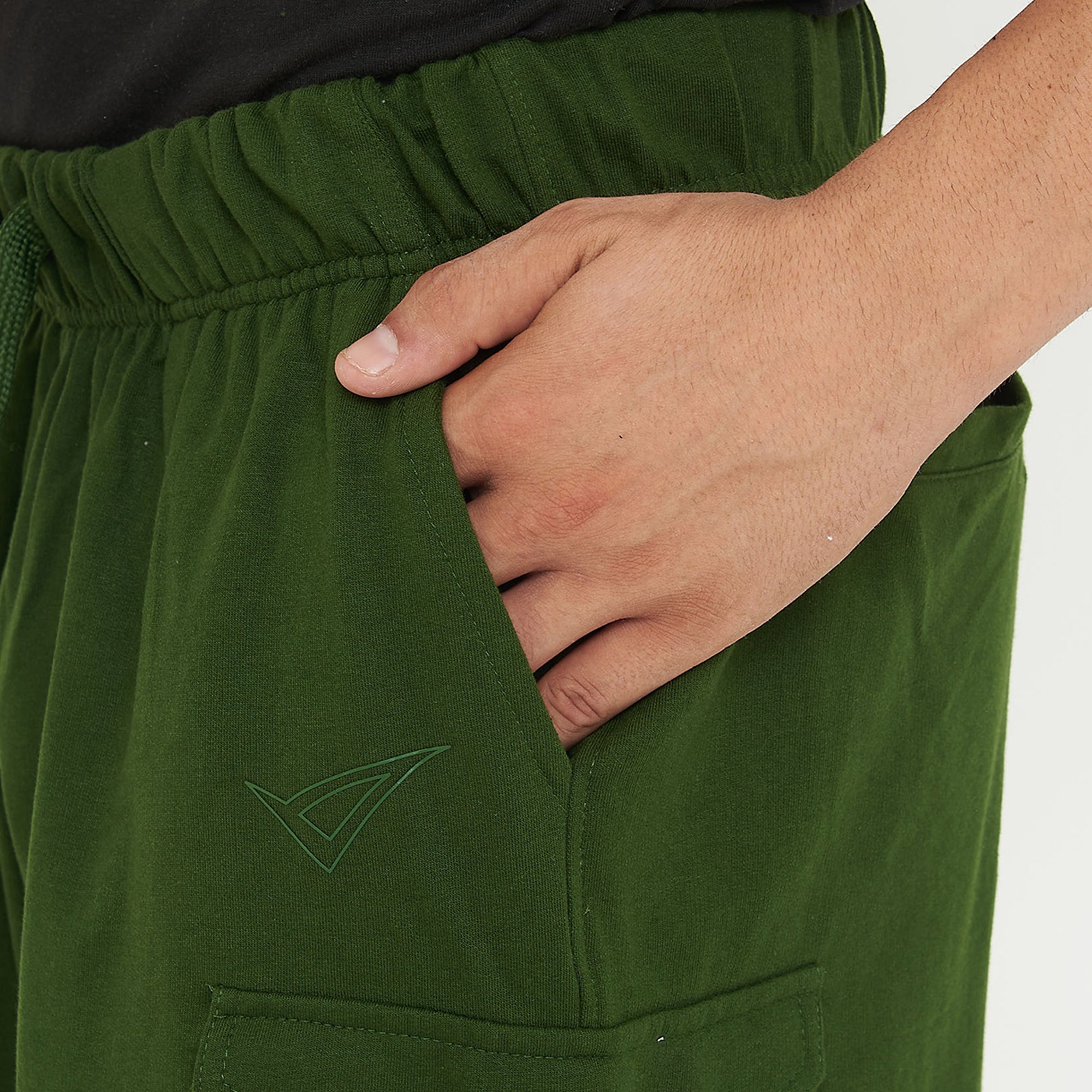 legea-pantaloncini-cargo-f9-in-french-terry-verde-militare-m image 4