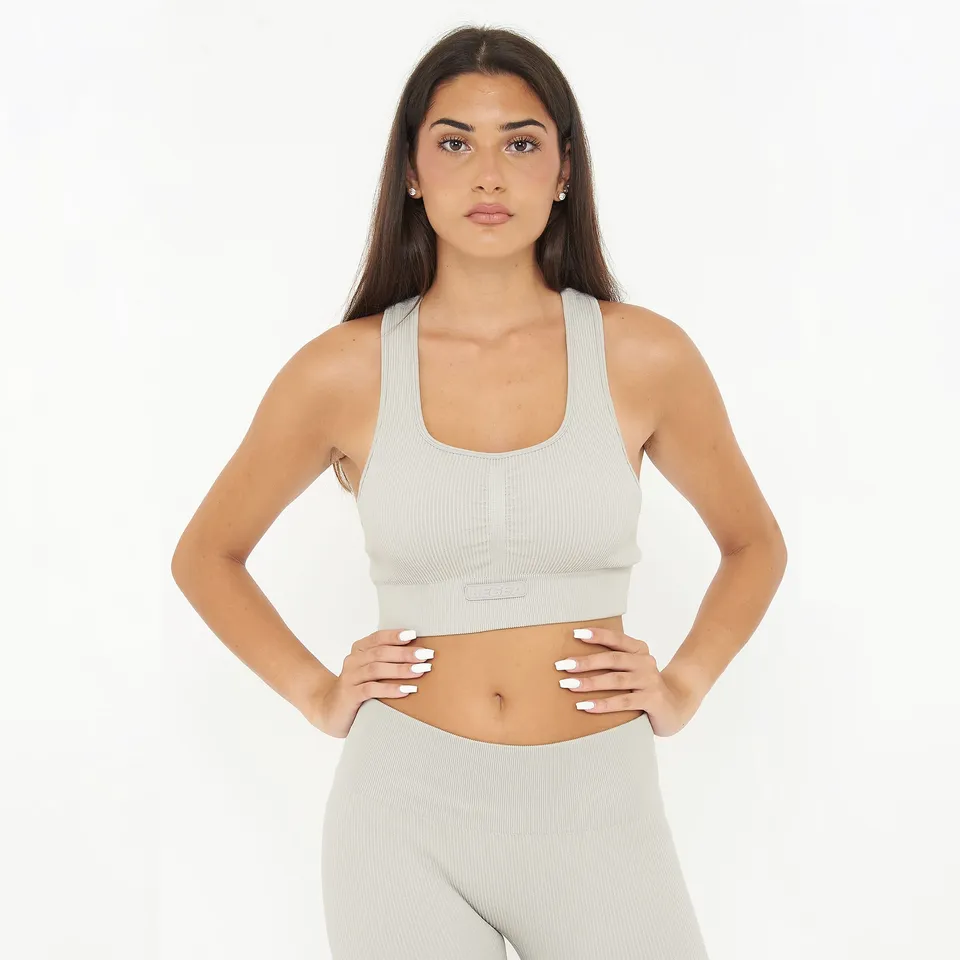 legea-iconic-top-fitness-donna-crop-grigio-chiaro-s image 1