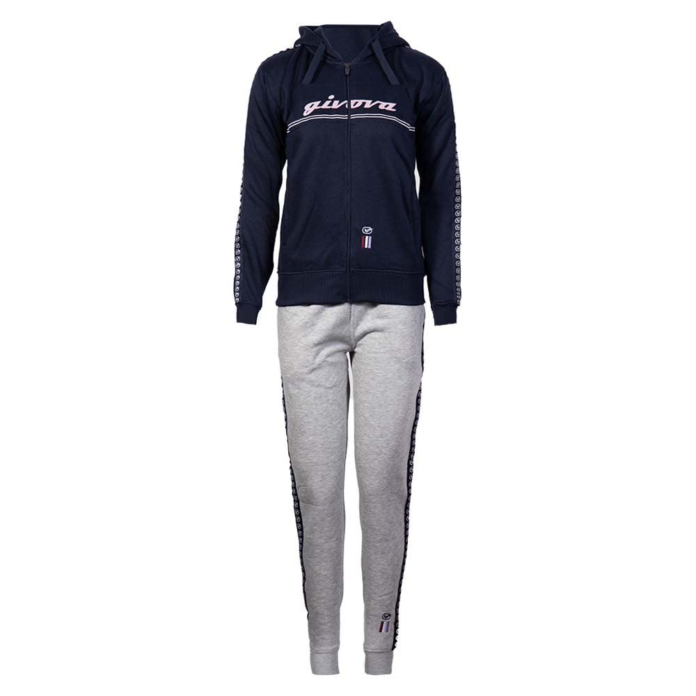 givova-tuta-donna-101-con-banda-e-cappuccio-in-fleece image 1
