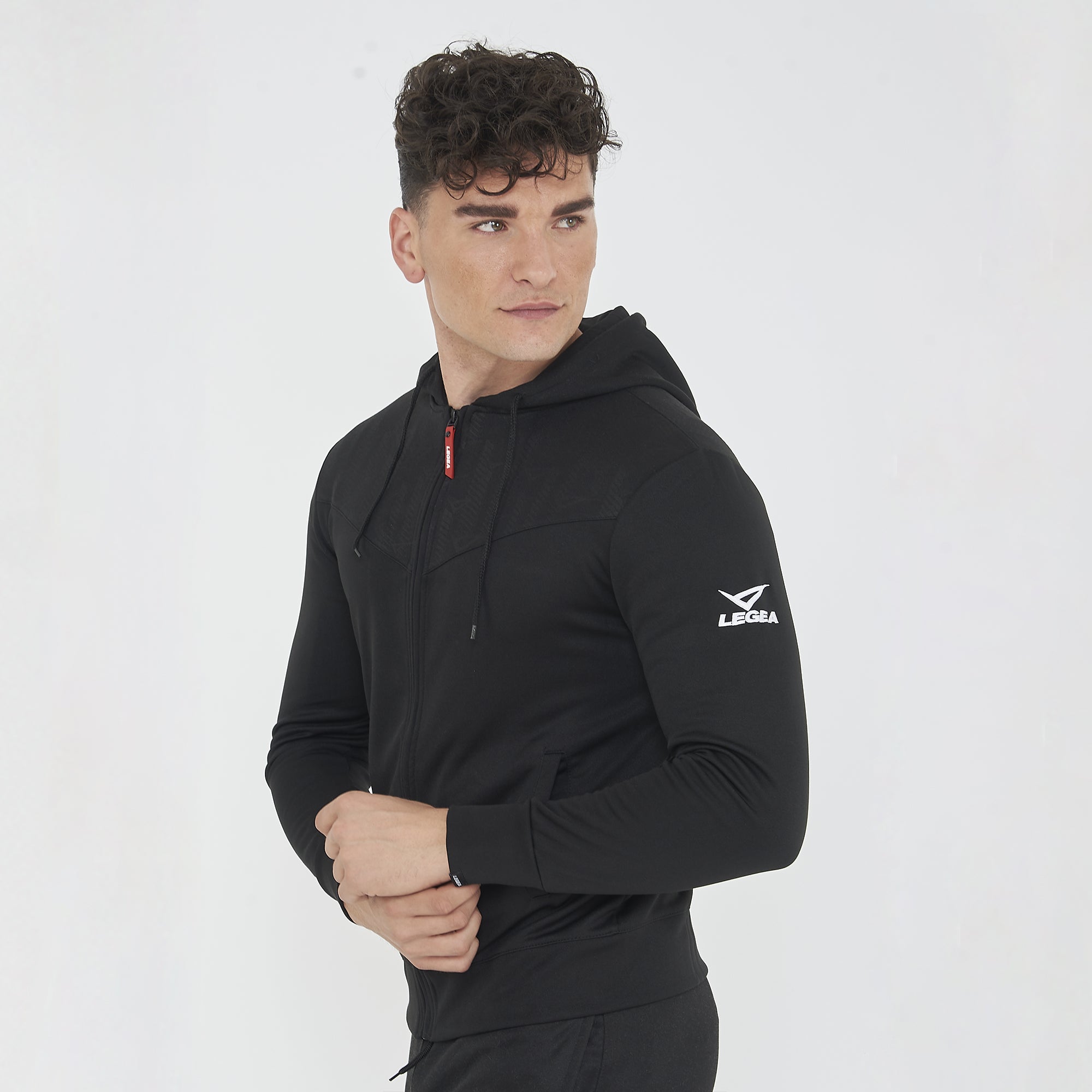 legea-saburo-felpa-leggera-con-zip-e-cappuccio-nero-l image 3